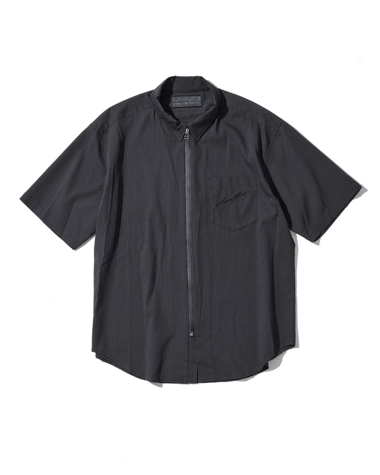 ☆先行予約☆ Dot Air®ジップアップショートスリーブシャツ / Dot Air® Zip Up S/S Shirt / CHARCOAL【SH2601】