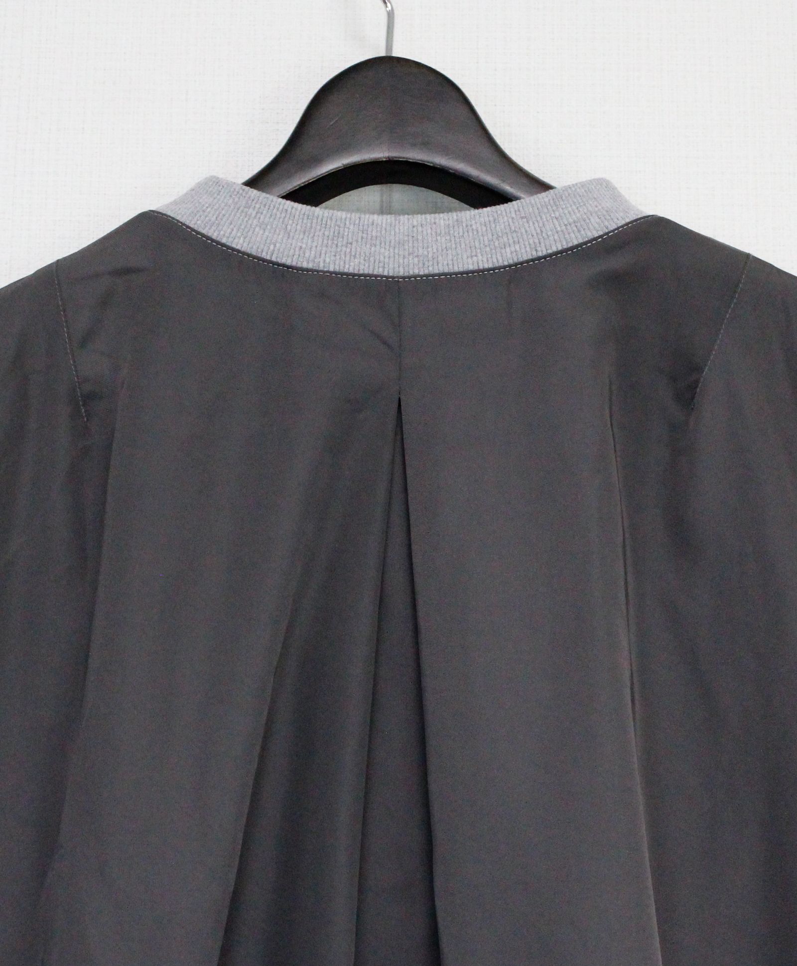 裏毛ミリタリーデザイン切替 L/S ワンピース /  グレー [bc609305]