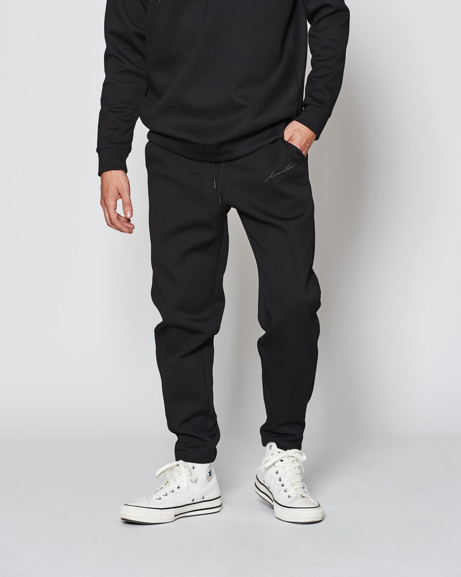 ACANTHUS / Double-knit Sweatpants / スウェットパンツ / BLACK 【DW2501P】