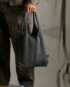 ☆先行予約☆ wjk  / ストライプニットバッグ / stripe knit bag / charcoal【8005 kw86k】