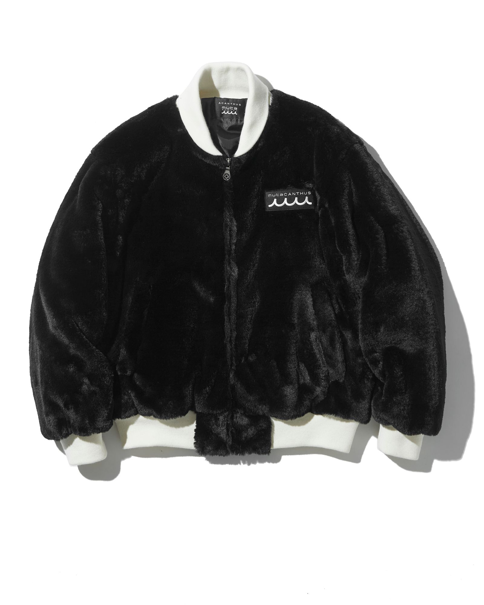 ☆先行予約販売2025年11月中旬～12月中旬頃入荷予定☆ ACANTHUS × muta MARINE / muta Faux Fur Bomber Jacket  / ファーボンバージャケット / BLACK 【MA2530】