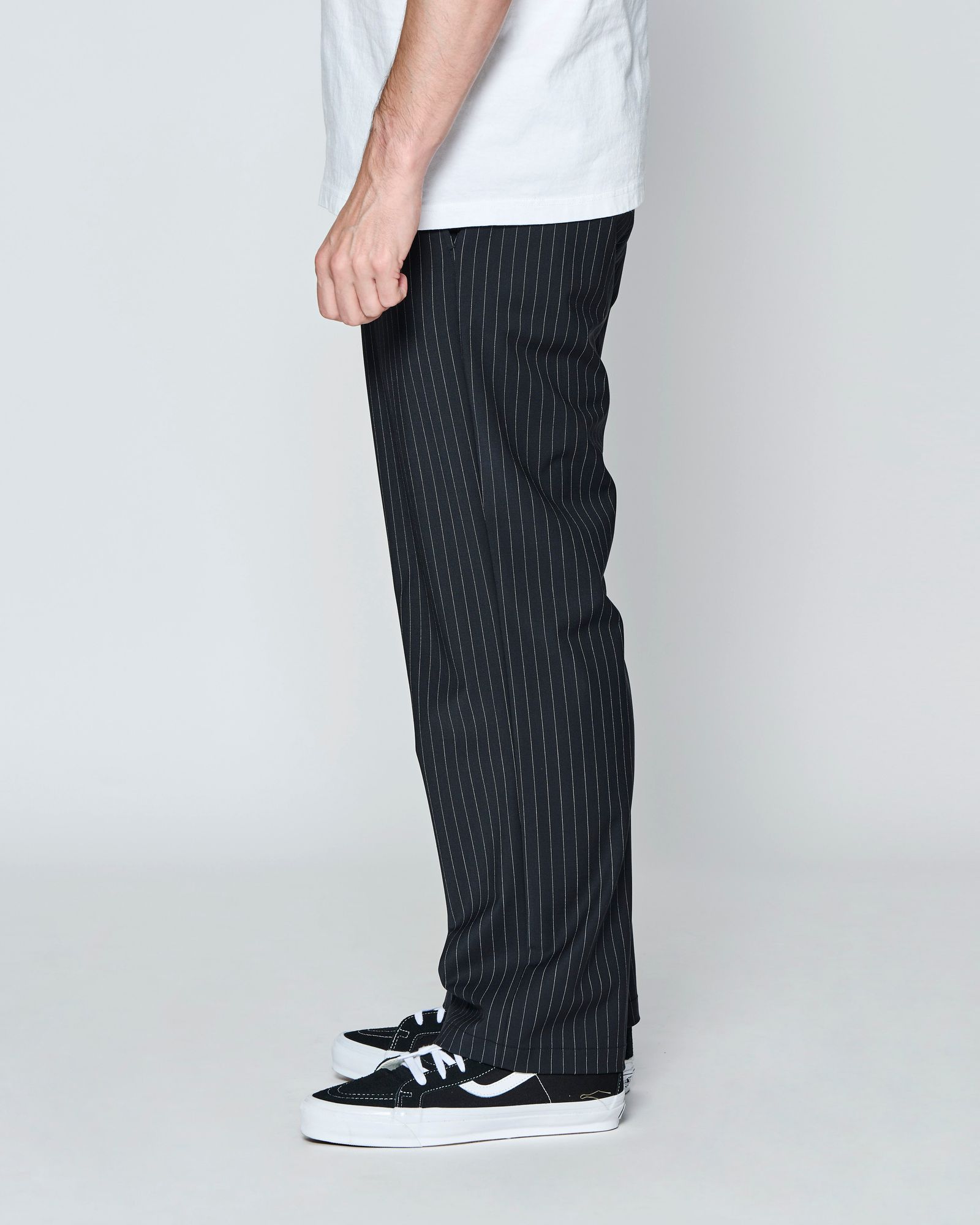 ☆先行予約☆ ストライプ トロピカルウール パンツ  /  Stripe Tropical Wool Pants / BLACK 【PT2701】