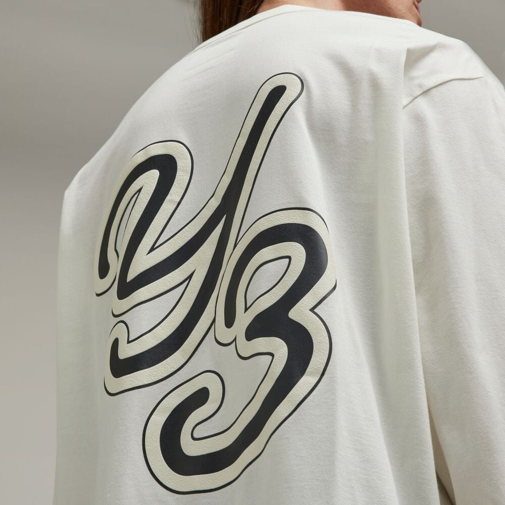 Y-3 - グラフィックTシャツ / Y-3 GRAPHIC LONG SLEEVE TEE / OFF