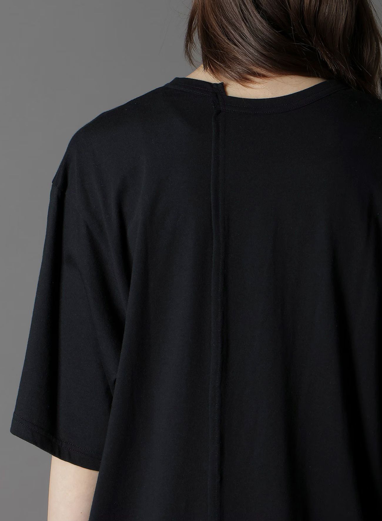 SILKETTE JERSEY W/ NUMBER PATTERN TSUJIKIRI LONG SLEEVED T-SHIRT / BLACK x PURPLE [GL-T11-803-2-03]