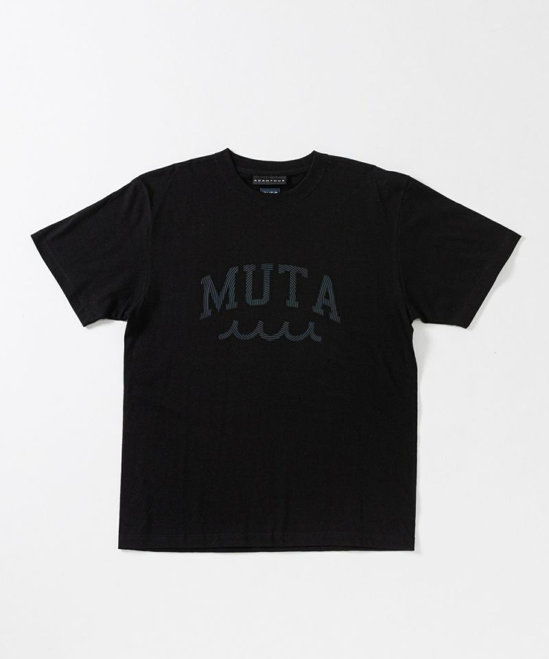 ACANTHUS x muta MARINE / Rainbow Stencil Logo Tee / Tシャツ / BLACK