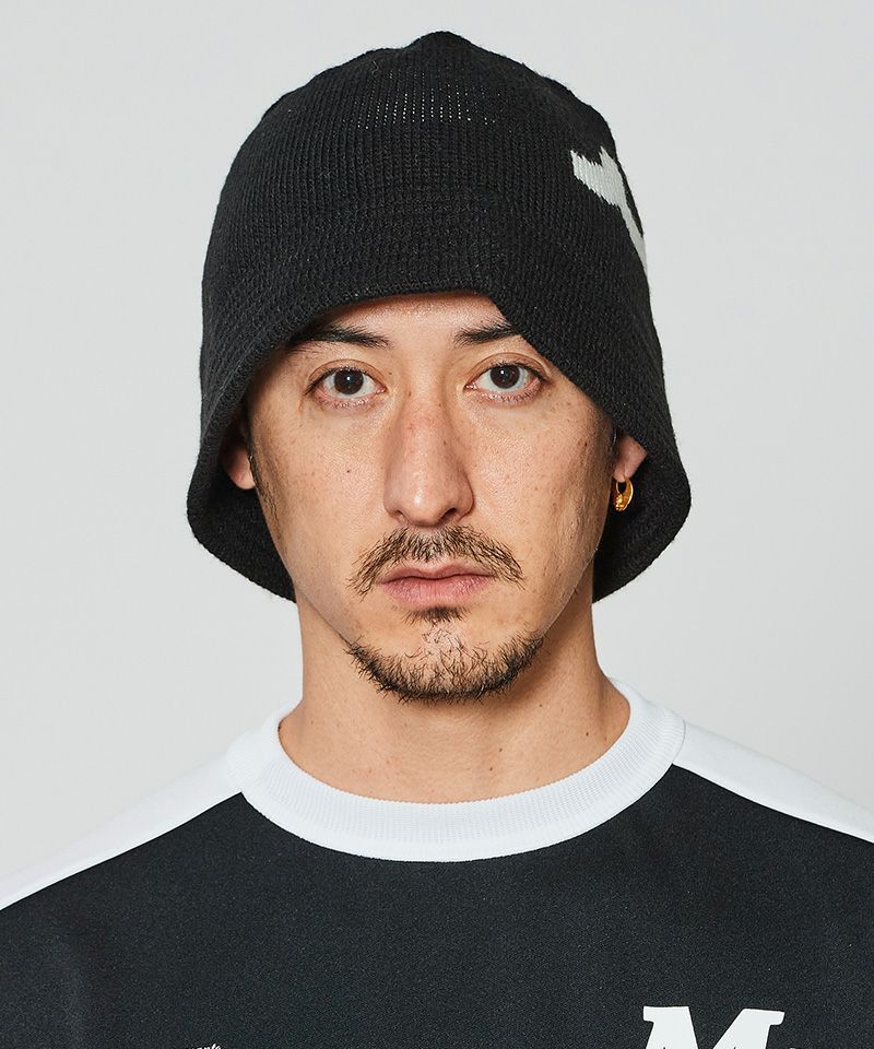 ACANTHUS - ACANTHUS x muta MARINE / muta Wave Logo Knit Bucket Hat / ニットバケット ハット / BLACK / MA2442 | femt