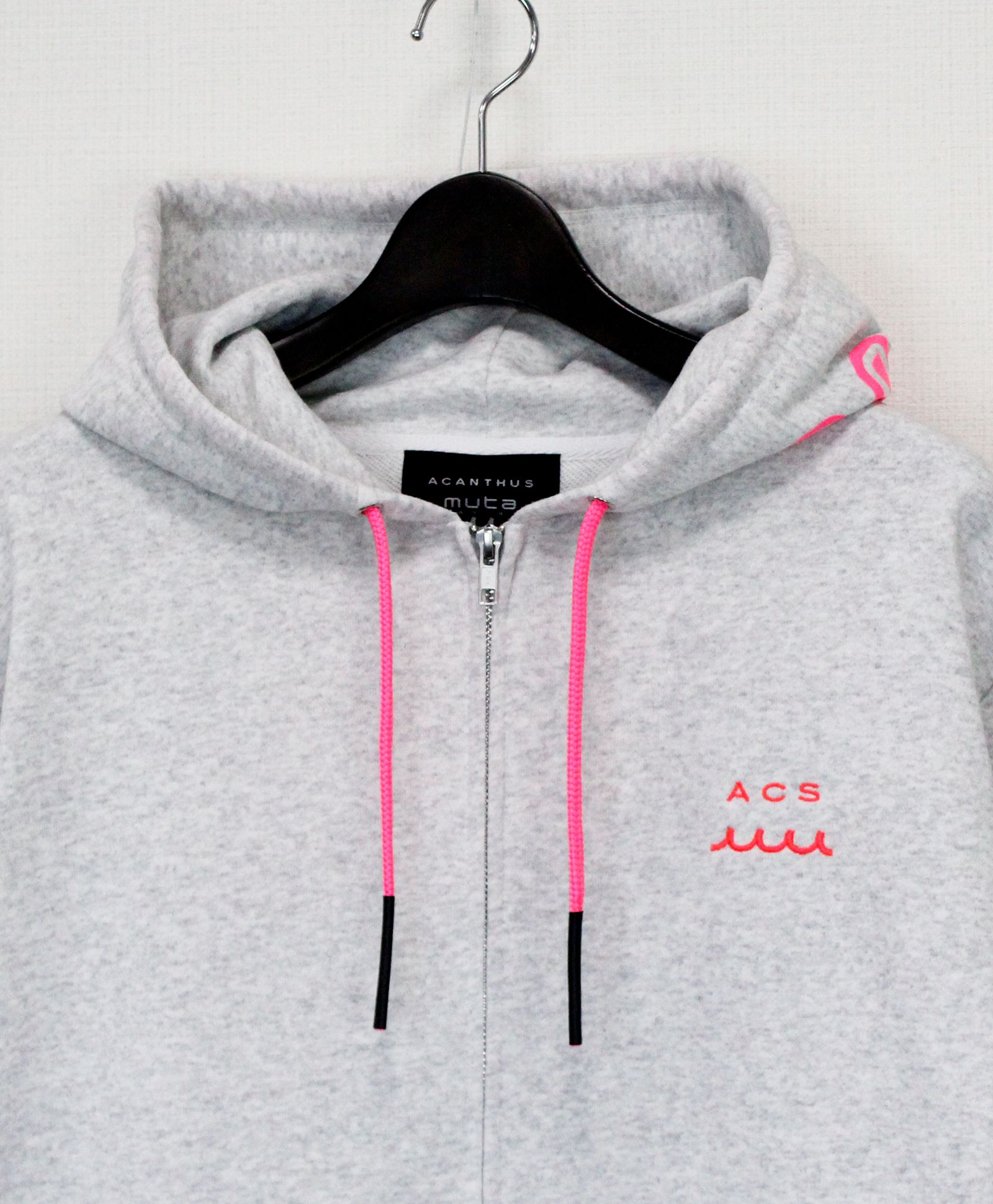 mutaMARINE x ACANTHUS / muta sweet Logo Zip-Up hoodie / ジップパーカー / GREY 【MA2670】