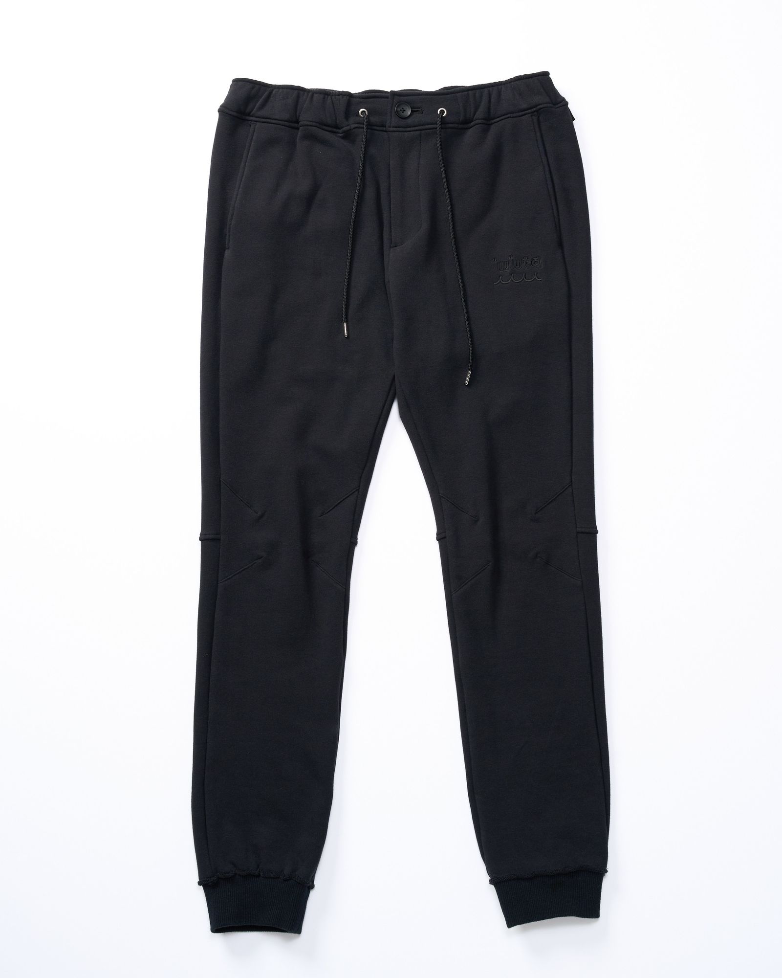 ☆先行予約☆ muta × wjk  / 高密度ストレッチ裏毛リブスウェットパンツ / super urake rib sweat pants / BLACK [503 mw07j]