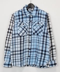 チェックシャツジャケット / BACKTOVIET SHIRT JACKET MARMORIZED / BLUE 【JRX 613】