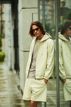 Leather Hooded Jakcet / レザーパーカー / WHITE / [L2402]