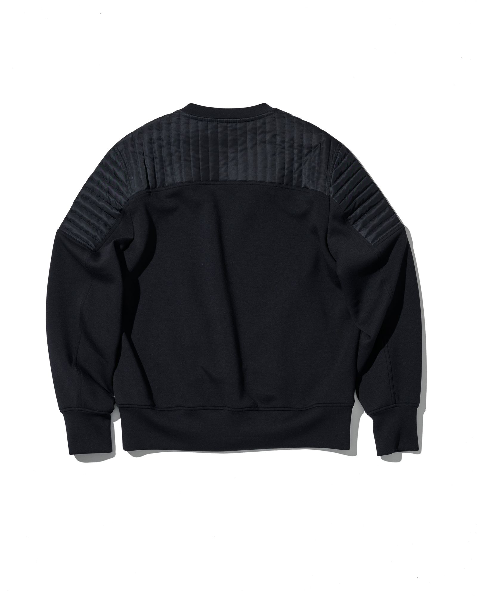 ☆先行予約☆ muta MARINE × ACANTHUS / バイカークルーネック / Double-knit Biker Crew Neck / BLACK 【MA2666】