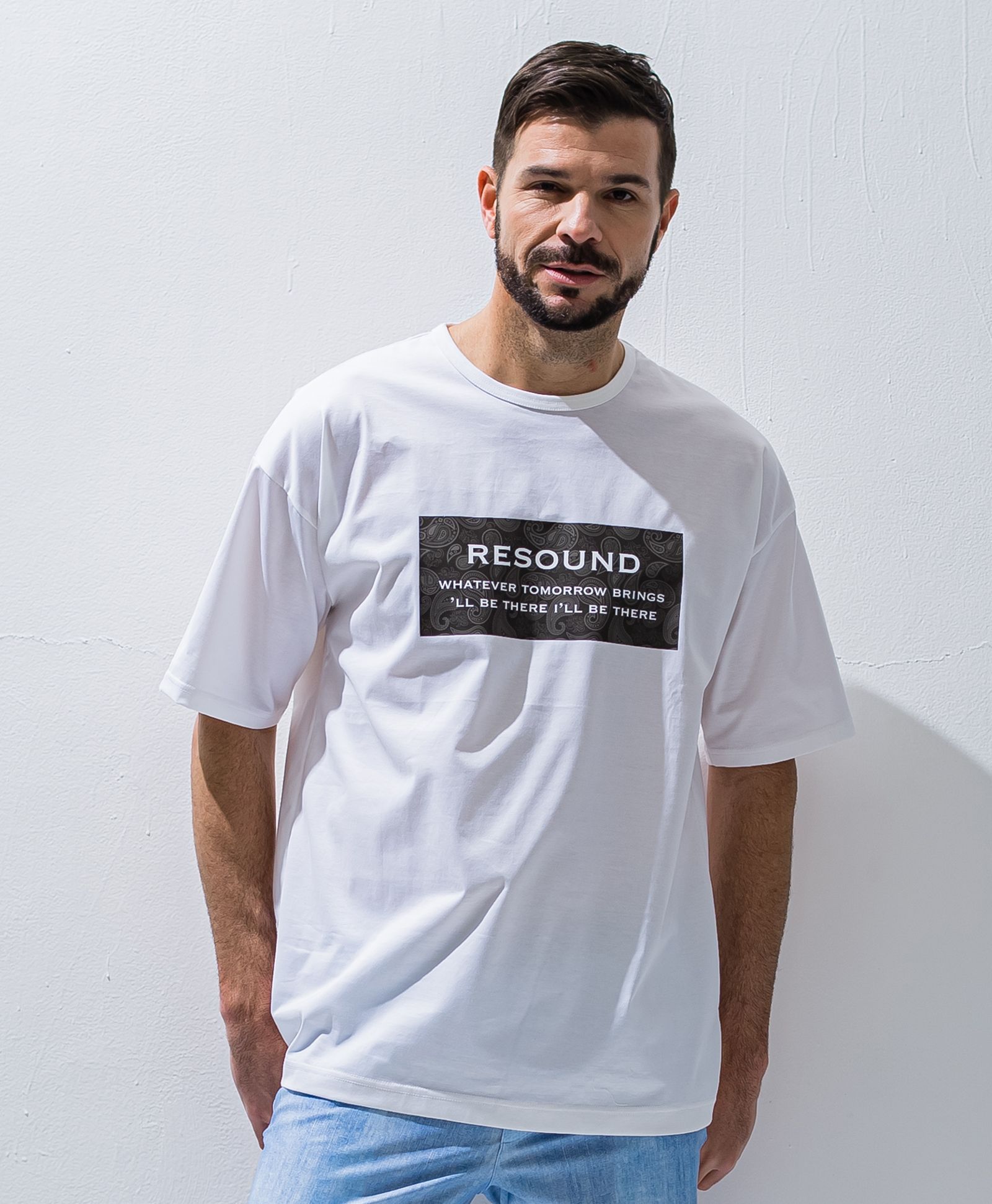 RESOUND CLOTHING - BANDANA BOX ROGO OVER TEE / バンダナロゴTシャツ