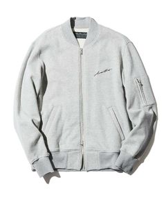 スウェット MA-1 ジャケット / グレー / Sweat MA-1  / GREY【HJ2304】