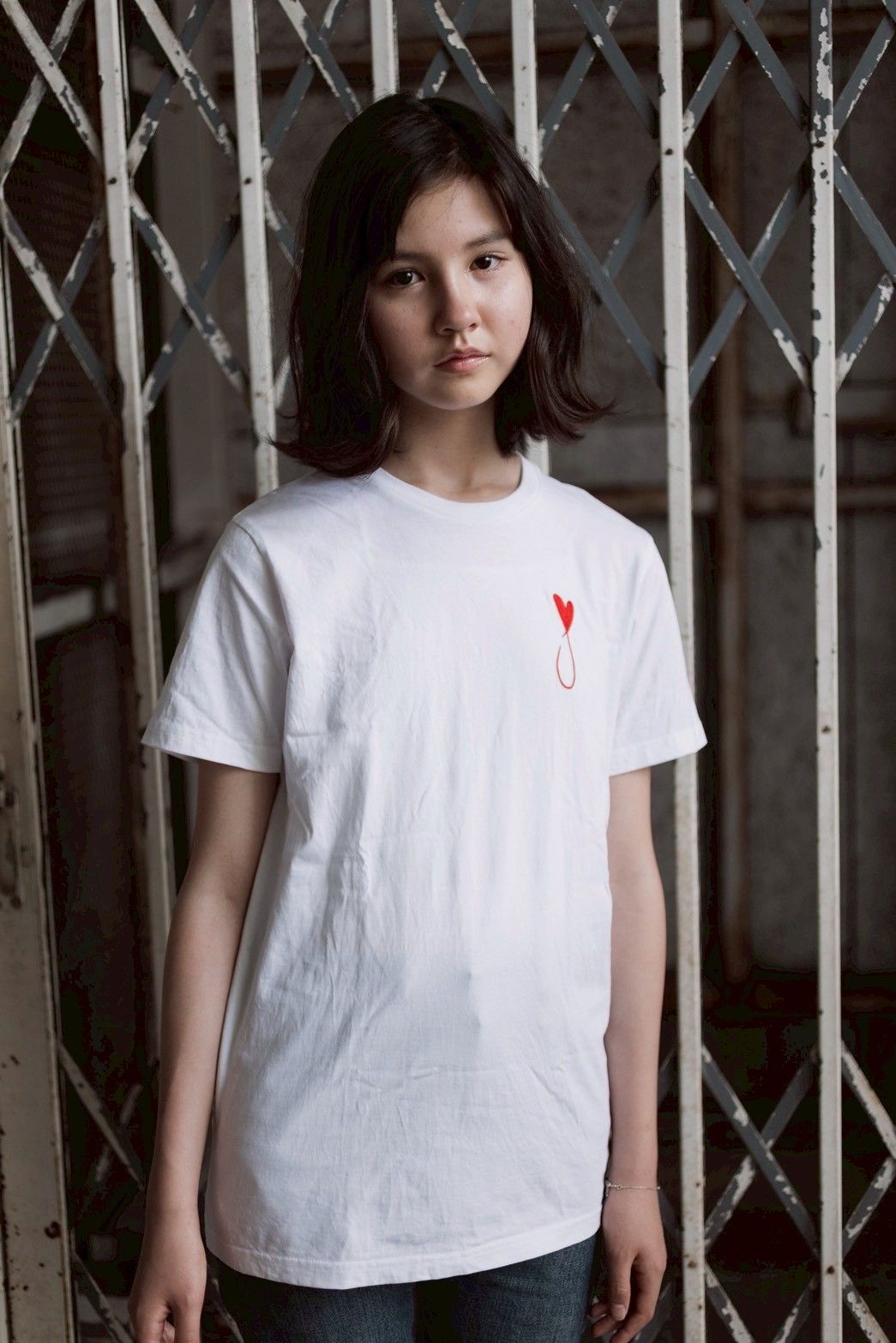 Tシャツ / Tiphanie / WHITE x RED