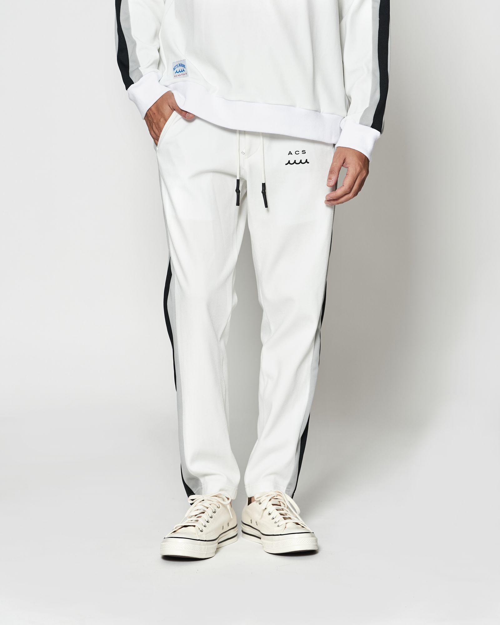 ☆先行予約☆muta MARINE × ACANTHUS / トラックパンツ / Track Pants / WHITE 【MA2608】