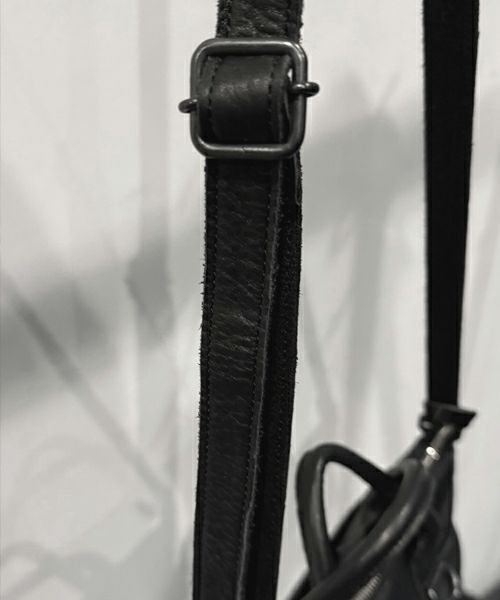 オイルドカウレザー・ハンドミニショルダーバッグ / Oiled Cow Leather Hand Mini Shoulder Bag / BLACK [DCD-01507]