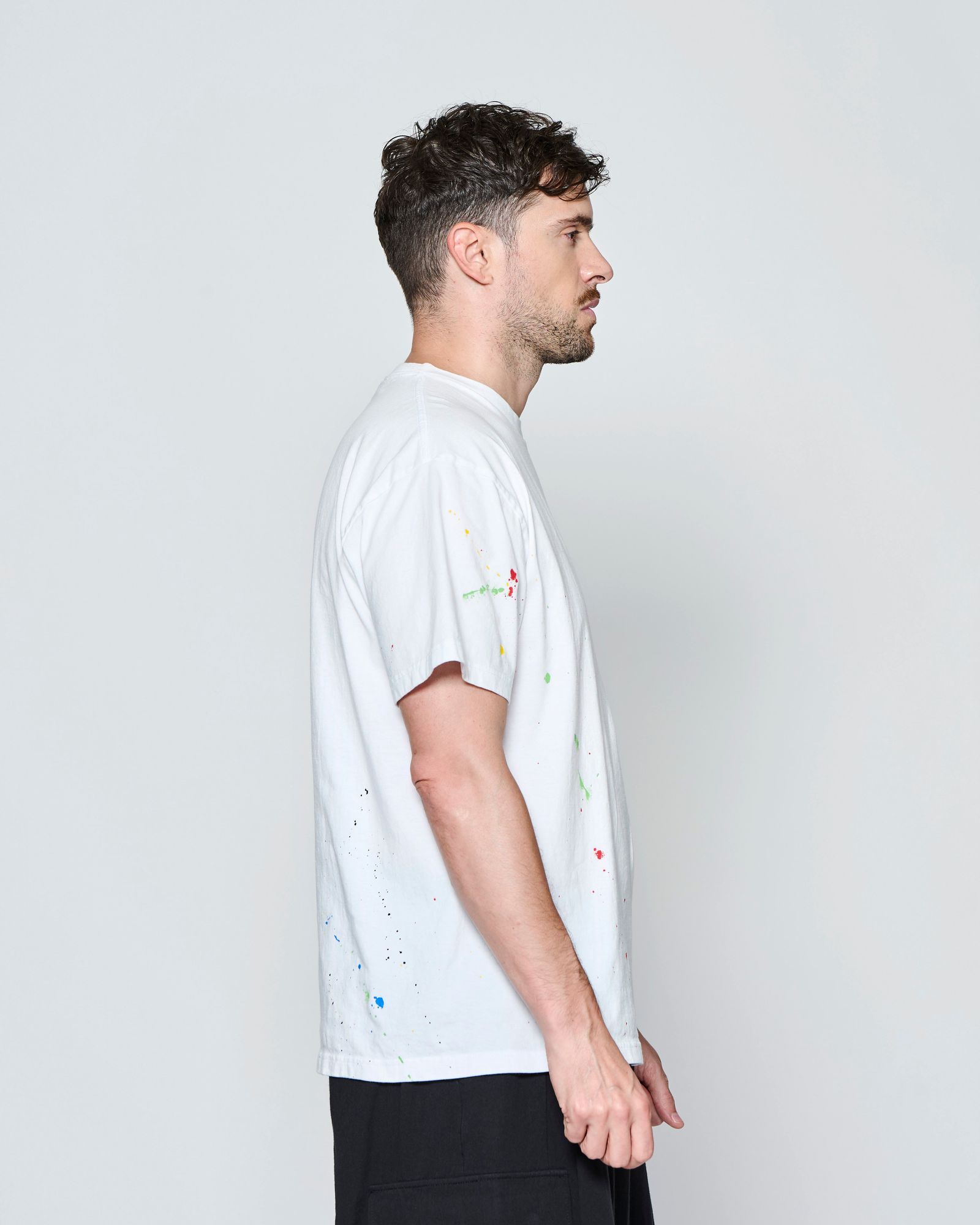 ☆先行予約☆ ヴィンテージ スプラッシュ Tシャツ  /  Vintage Wash Splash Tee / WHITE【CT2702】