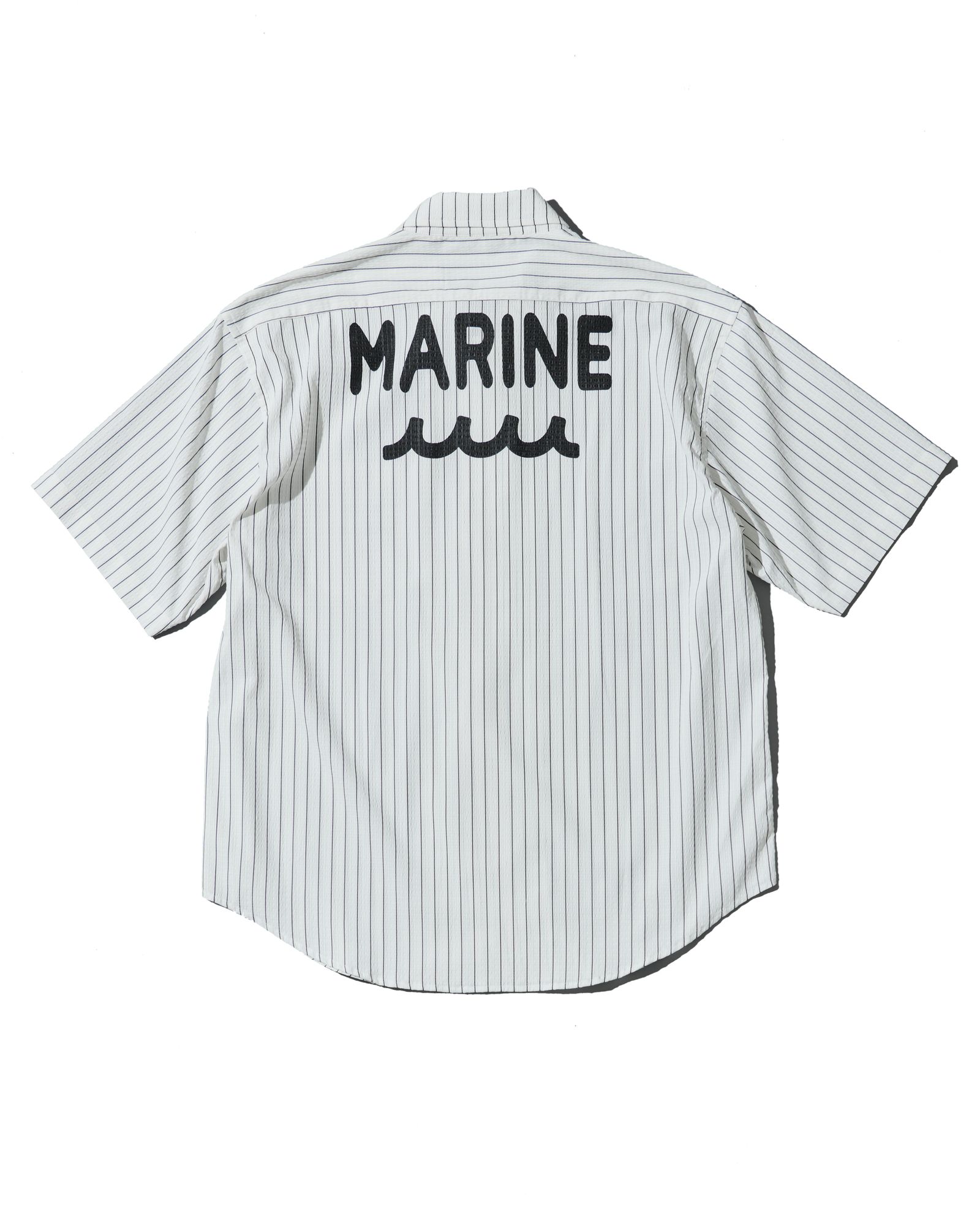 ☆先行予約☆muta MARINE × ACANTHUS  /Dot Air®ジップアップショートスリーブシャツ / Dot Air® Zip Up S/S Shirt / NAVY STRIPE【MA2604】