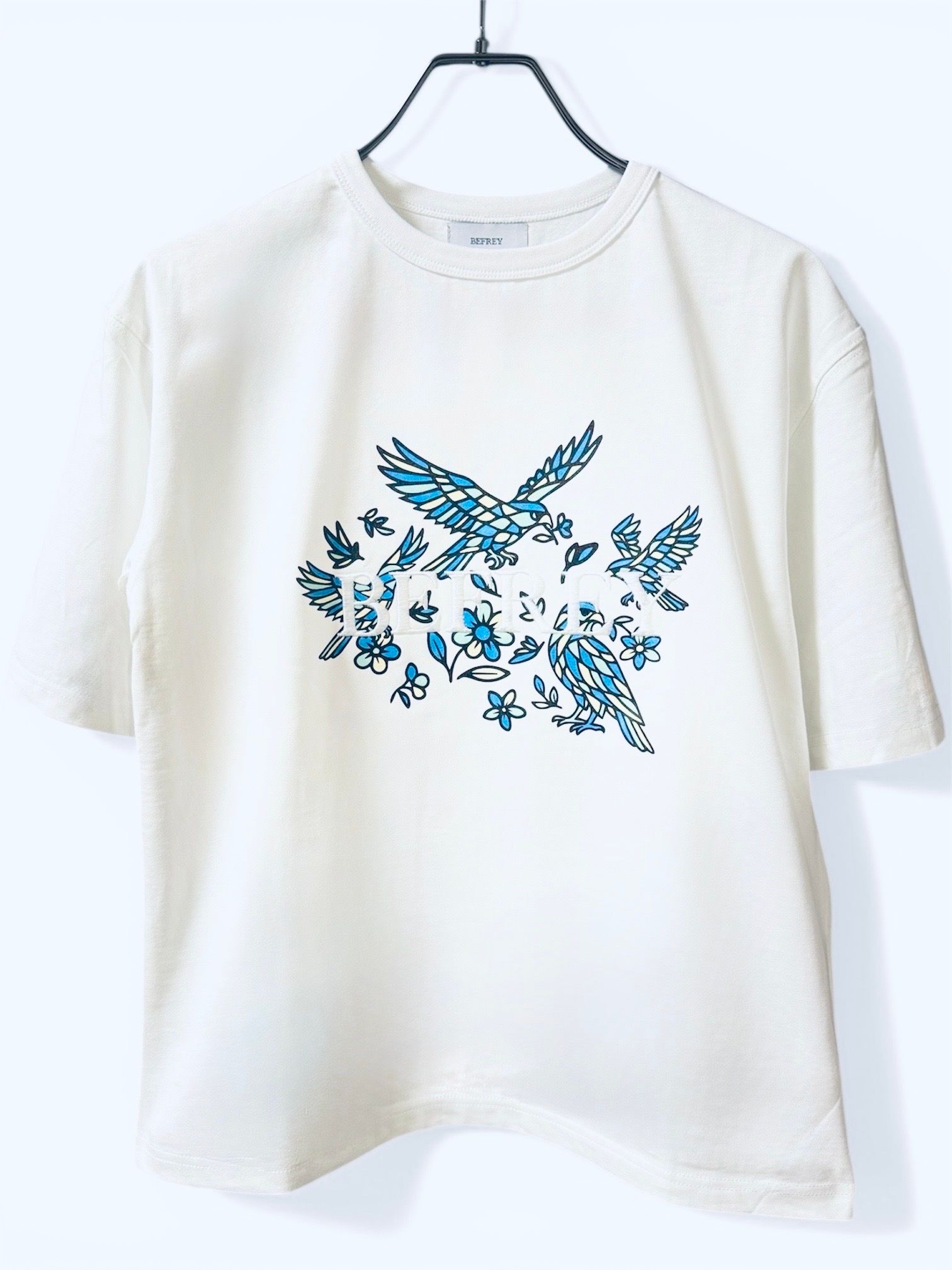 刺繍×Print T-shirt / WHITE [BEF01-HST]