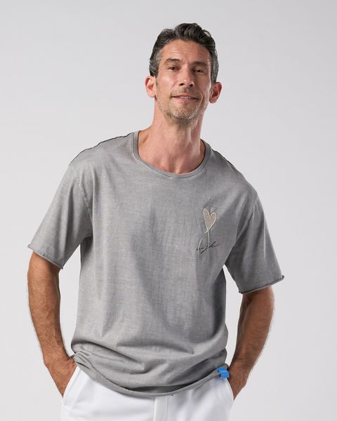 ☆先行予約☆Maison Honoré Paris× wjk  / ハートフィッシュ カットオフ 半袖Tシャツ / heart fish cut-off S/S / l.gray×silver【710 hw01k】