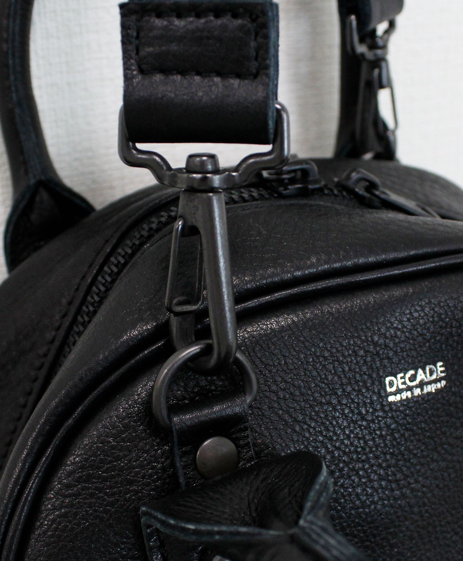 オイルドカウレザー・ミニミニボストンショルダートート / Oiled Cow Leather Mini mini Sholder BOSTON TOTE / B-BLACK [DCD-01315S]