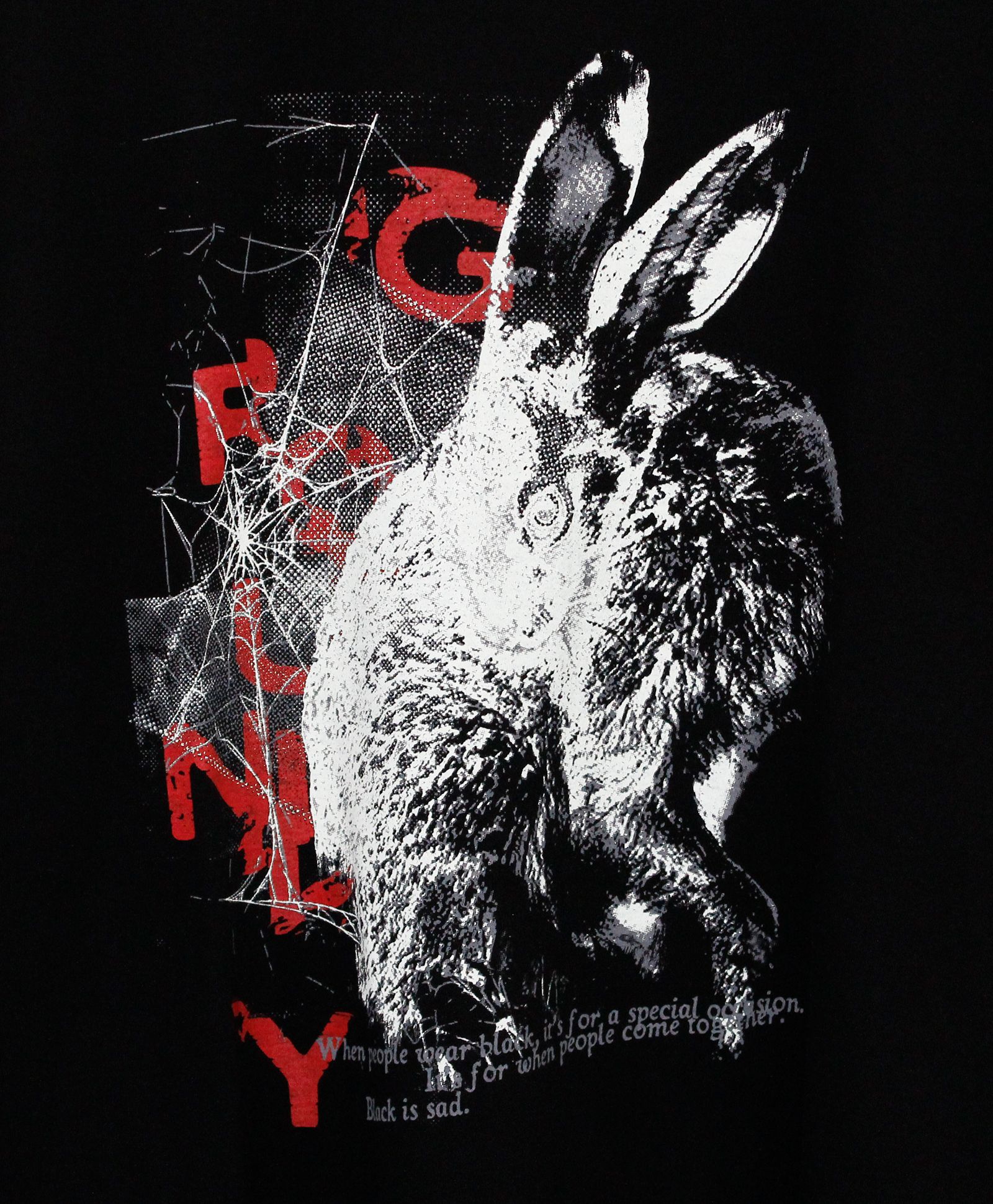JERSEY RABBIT T-SHIRT / BLACK [GK-T75-070-2]