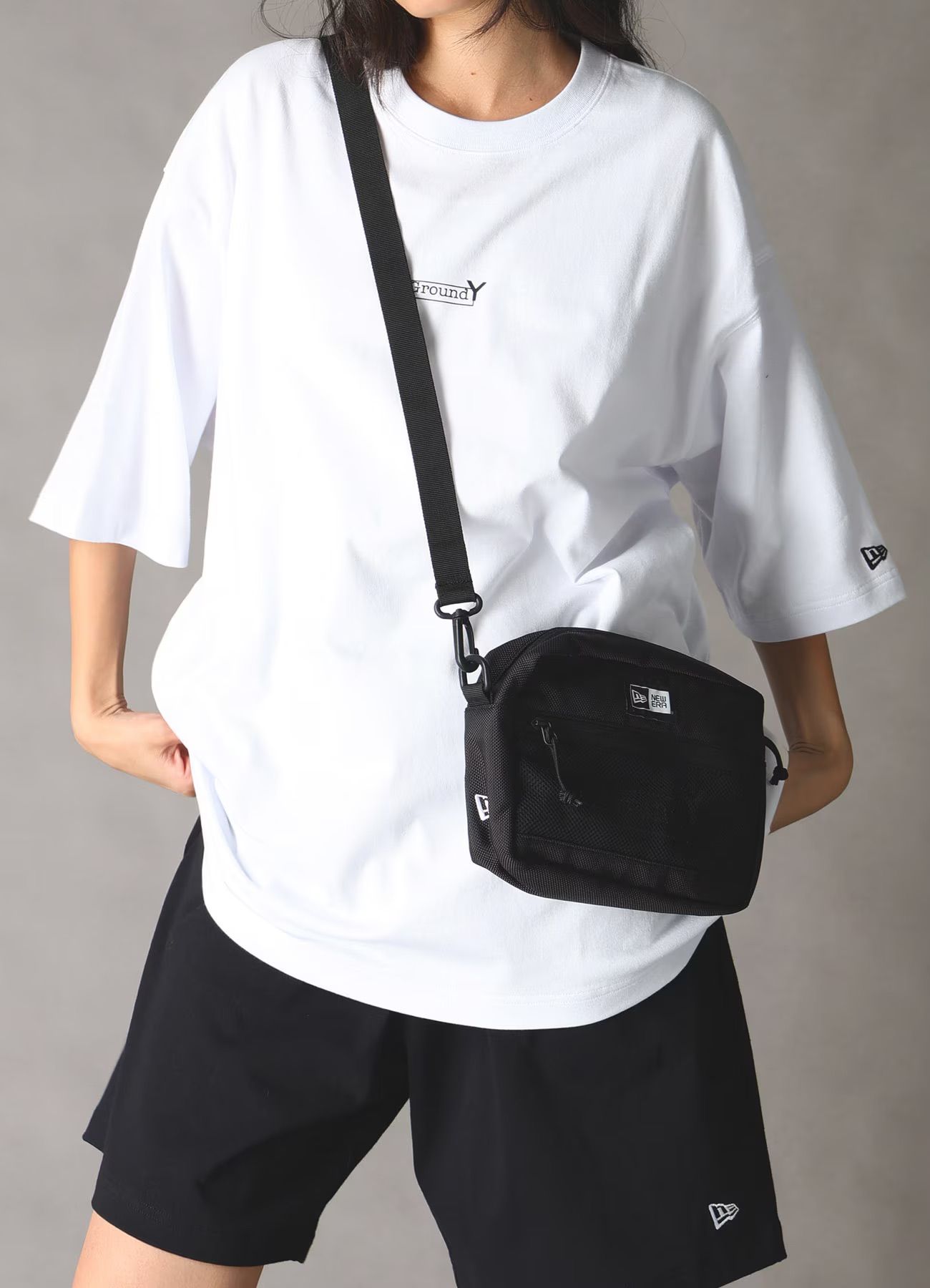 Ground Y×NEW ERA SHOULDER POUCH L Ground Y LOGO [GK-I90-991-1]