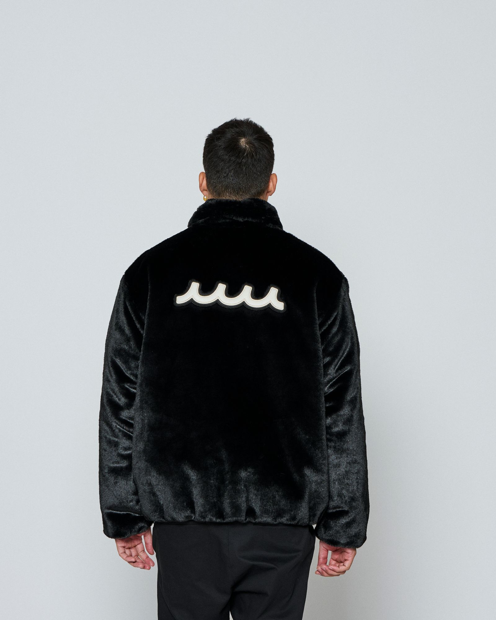 ☆先行予約☆ muta MARINE × ACANTHUS / フェイクファージャケット / Faux Fur Jacket / BLACK 【MA2650】