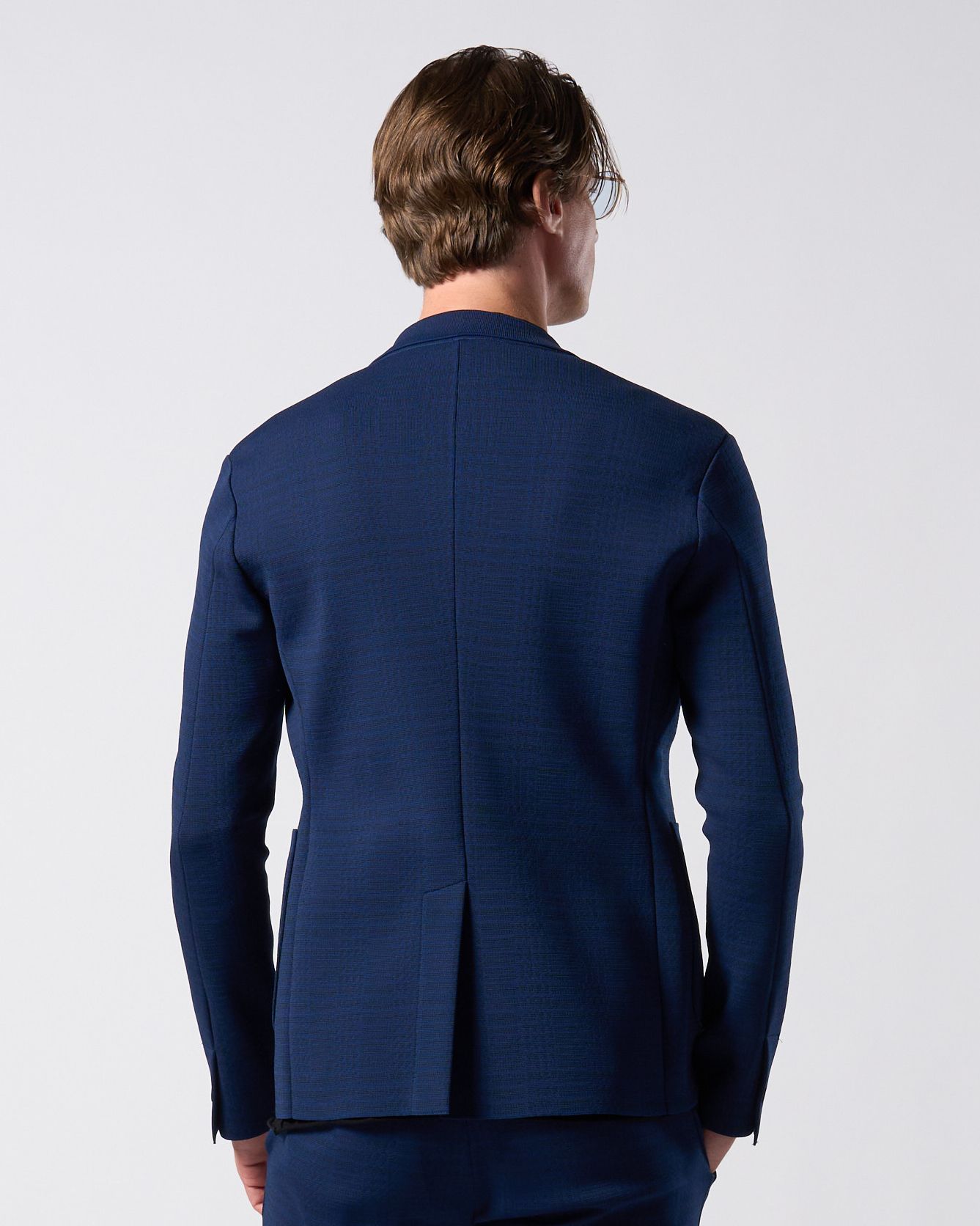 ☆先行予約☆ muta × wjk  / ニットジャケット / function knit jacket (jacquard check) / NAVY CHECK [207 mw08j]