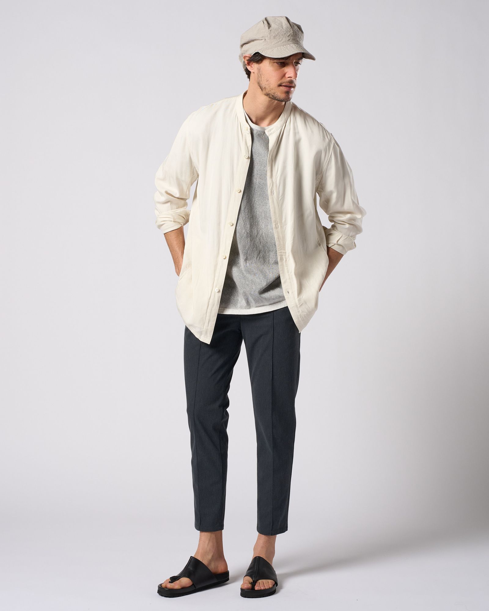 ☆先行予約☆ スプレー加工カットソー /  back-spray dye S/S / FADE SUMI [7135 cj75i]