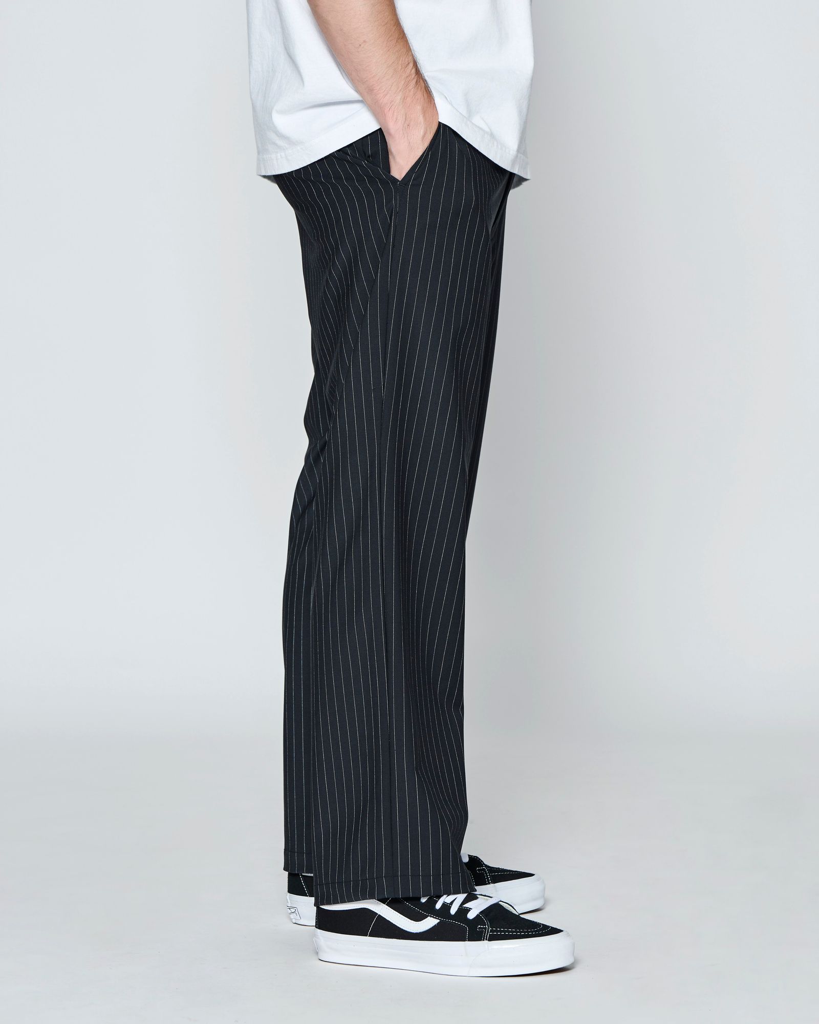 ☆先行予約☆ ストライプ トロピカルウール パンツ  /  Stripe Tropical Wool Pants / BLACK 【PT2701】