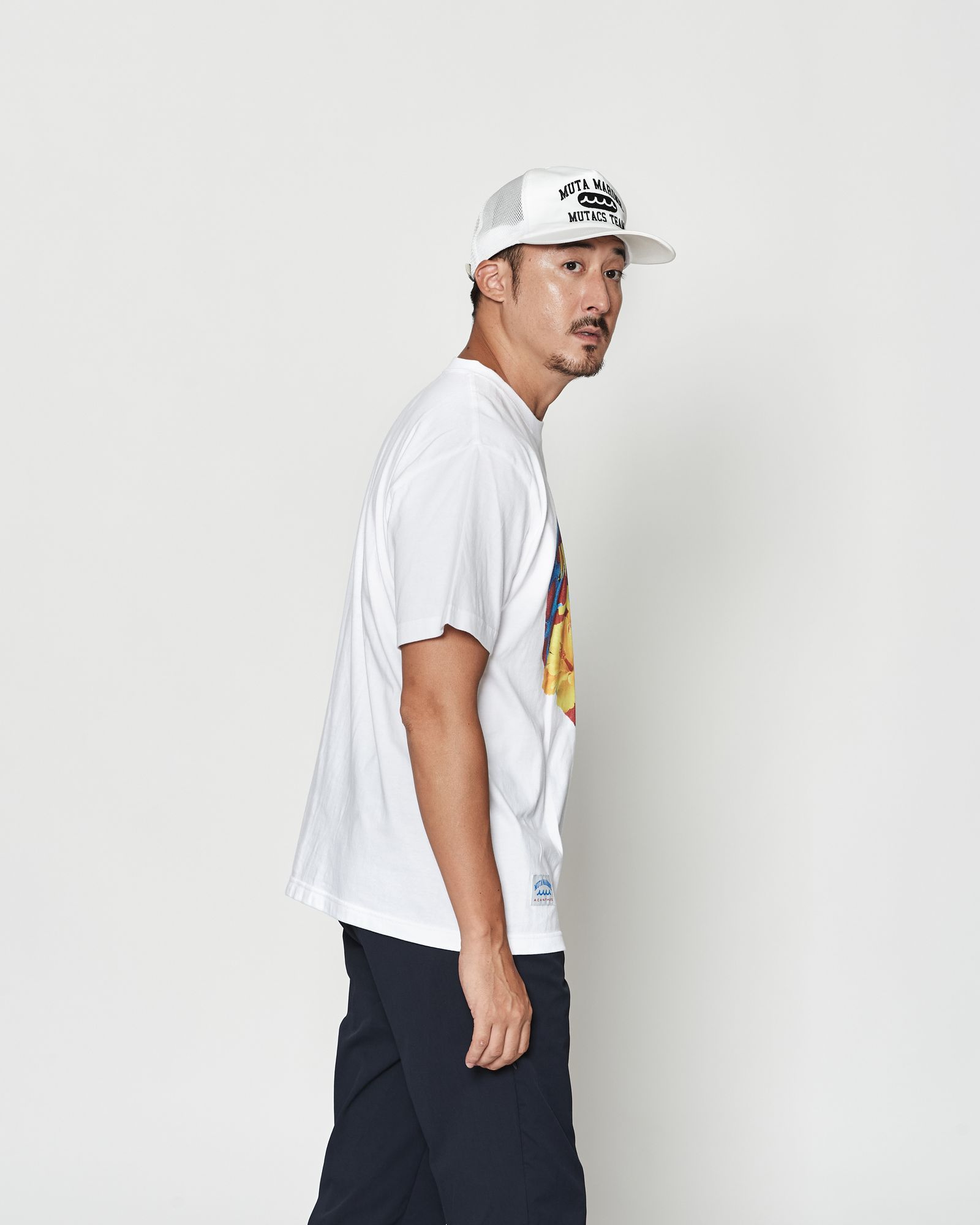 ☆先行予約☆muta MARINE × ACANTHUS  / ハートハイビスカスTシャツ / Heart Hibiscus Tee / WHITE【MA2616】
