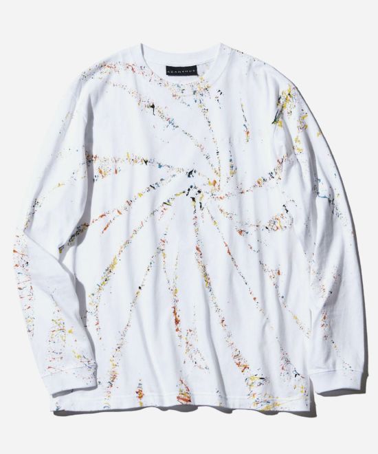 スパイラル スプラッシュ ロングスリーブTシャツ / Spiral Splash L/S Tee /  WHITE 【CT2311】