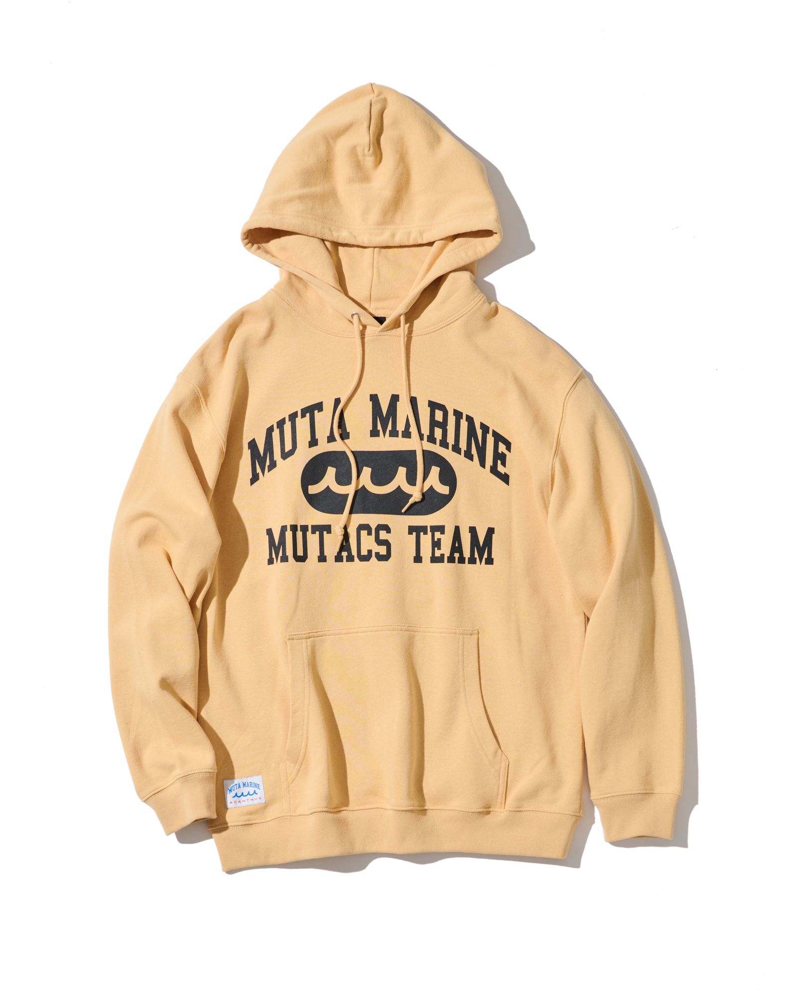☆先行予約☆muta MARINE × ACANTHUS  / カレッジロゴ スウェットジップフーディー / パーカー / College Logo Hooded Sweatshirt / YELLOW【MA2609】