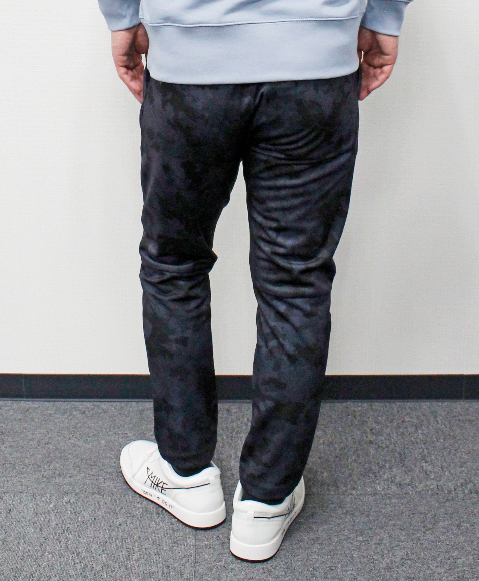 アンティークカモ転写プリント 切り替えジョガーパンツ / ネイビー [65009]