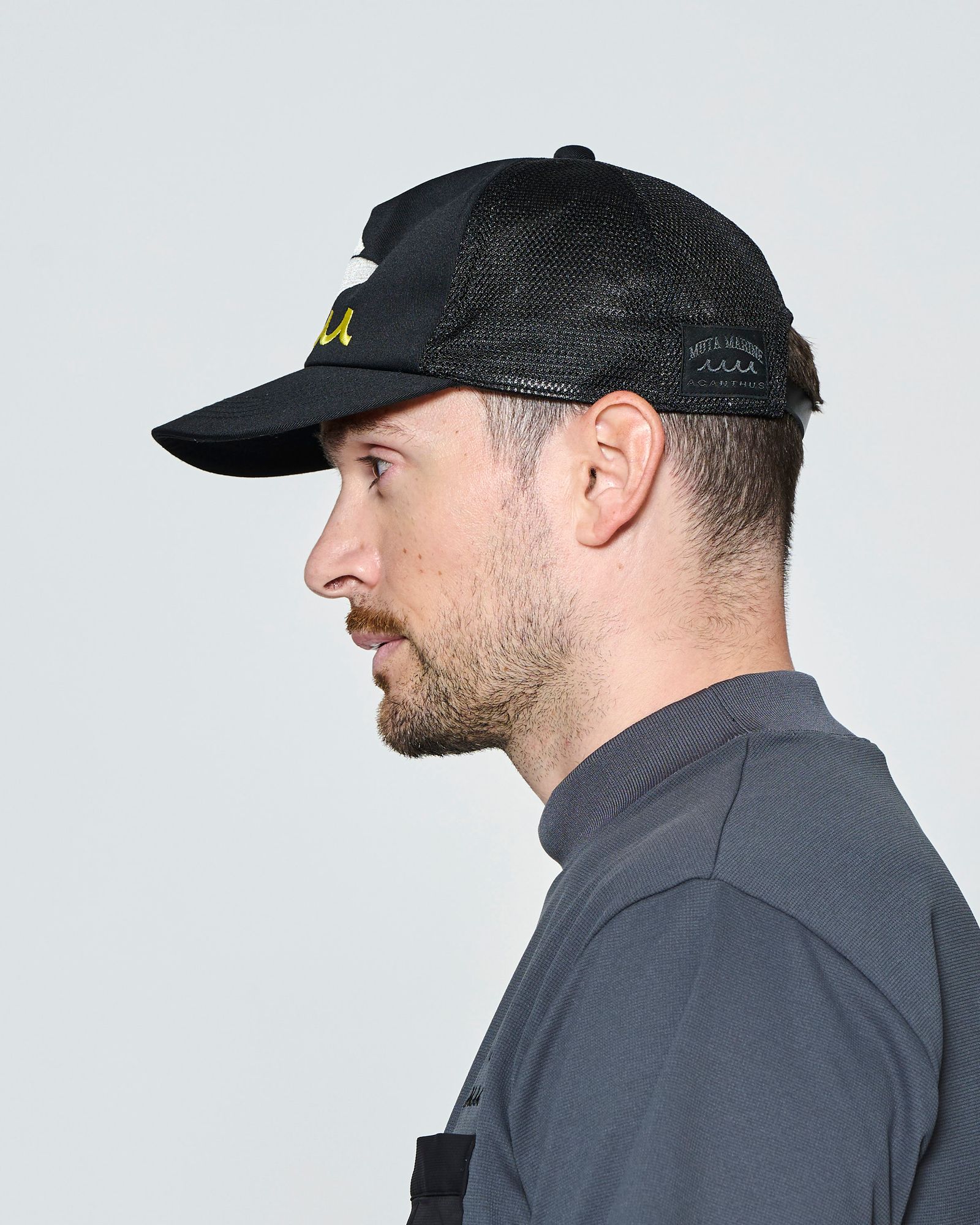 ☆先行予約☆muta MARINE × ACANTHUS  / サーフマンメッシュキャップ /  Surf Man Mesh Cap / BLACK【MA2720】