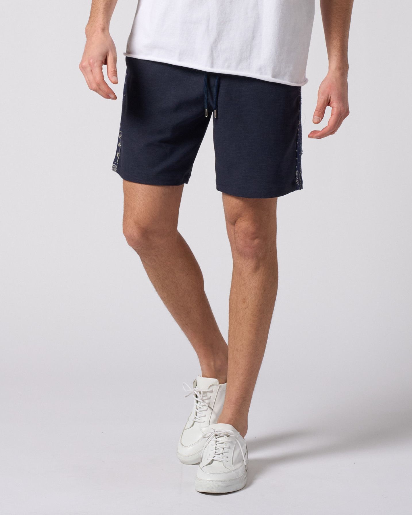 ☆先行予約☆ バンダナプリントパネルショーツ / bandana print panel shorts / NAVY [5402 pe48i]