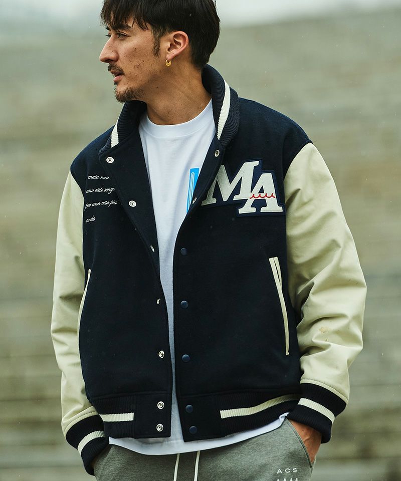 muta MARINE x ACANTHUS / muta Studium Jacket / スタジアムジャケット / NAVY / MA2425