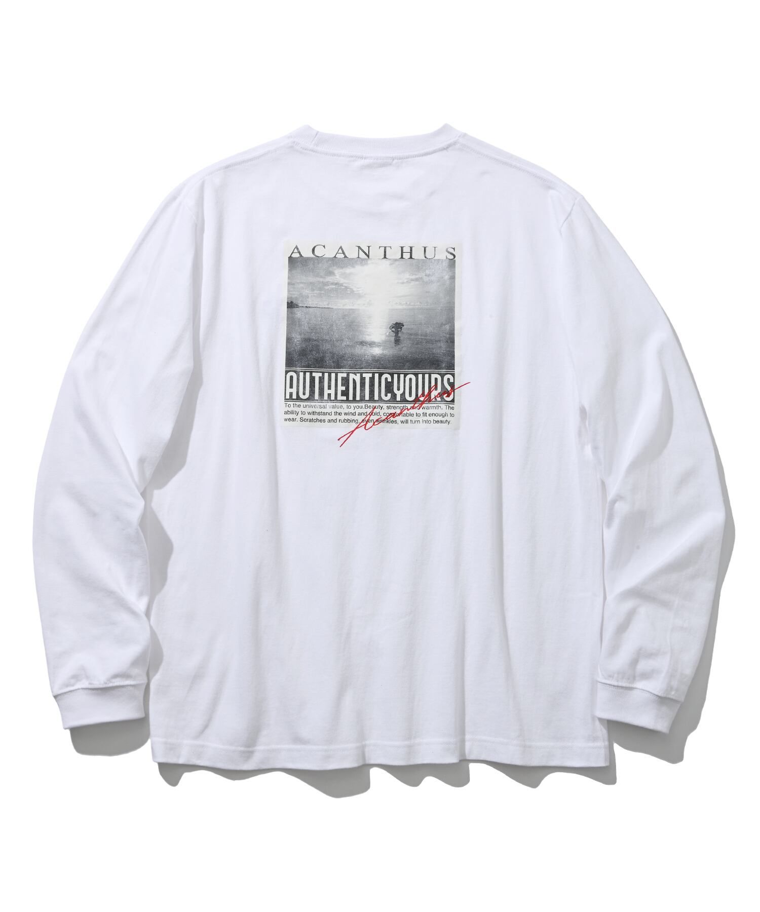 フォトペーパープリント L/S Tシャツ / Photo Paper Print L/S Tee (Ocean) / WHITE