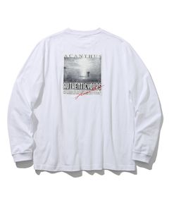フォトペーパープリント L/S Tシャツ / Photo Paper Print L/S Tee (Ocean) / WHITE