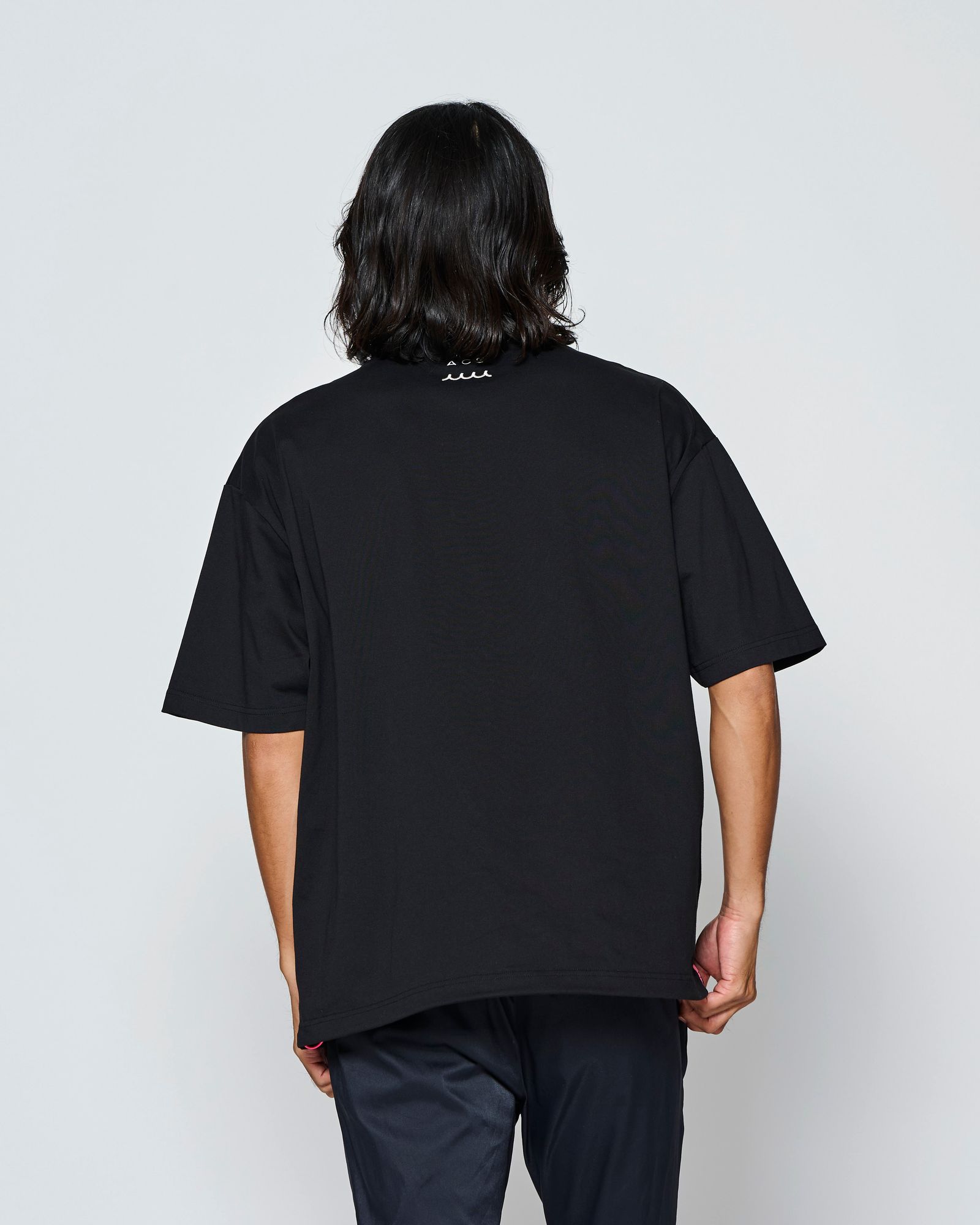 ☆先行予約☆muta MARINE × ACANTHUS  / ドローコード付きポケットTシャツ /  Drawstring Pocket Tee / BLACK【MA2724】