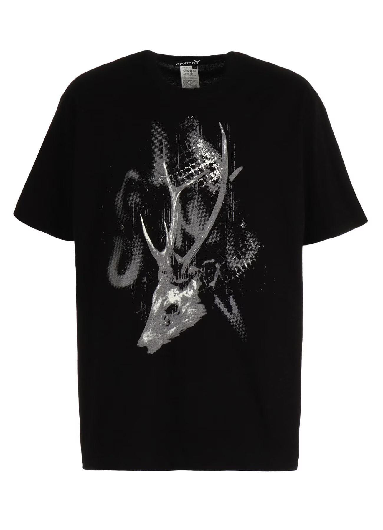 JERSEY DEER T-SHIRT / BLACK [GK-T77-070-2]