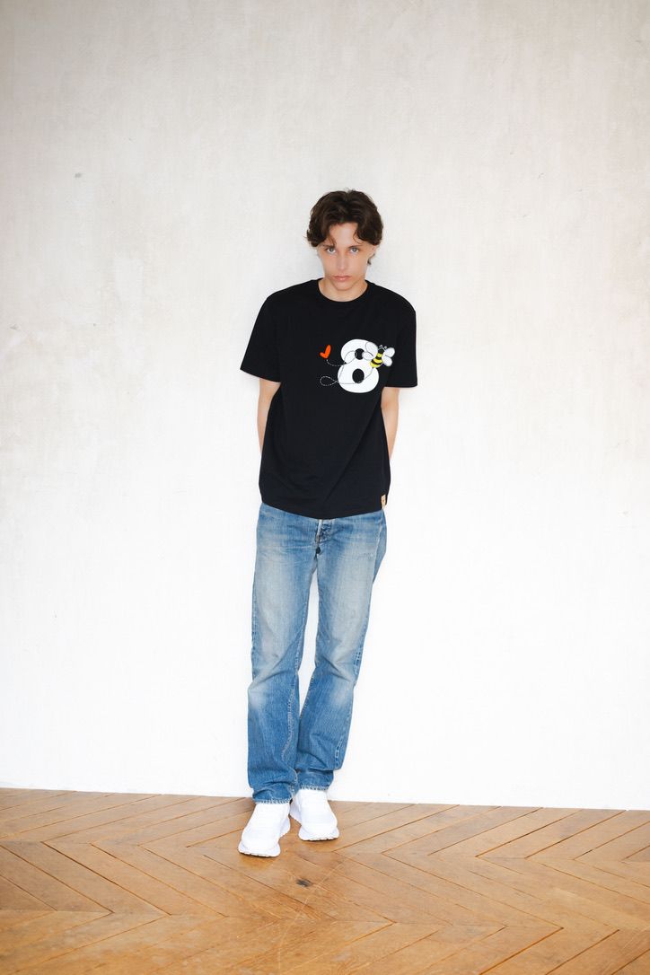 LEON×MAISON HONORE PARIS×MUTA MARINE / Tシャツ / Joakim &  Huit(ジョアキム＆ユイット) / ブラック
