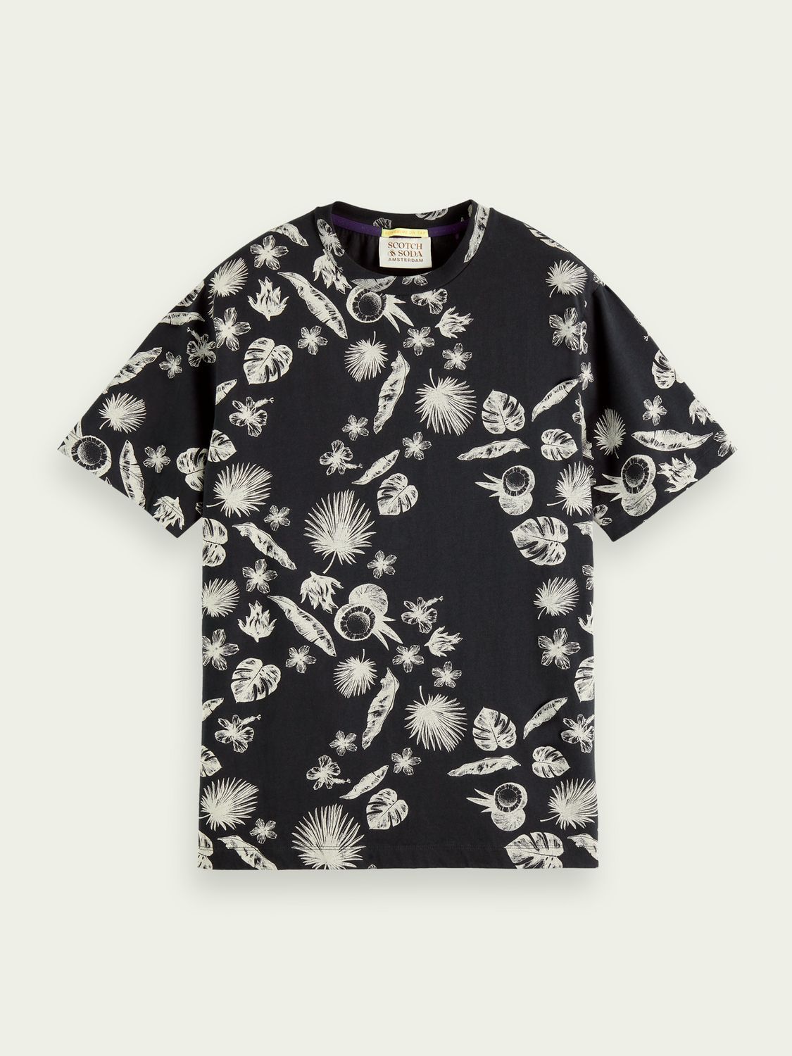 グラフィックTシャツ / Organic printed T-shirt / ブラック【166058_0218】 - S