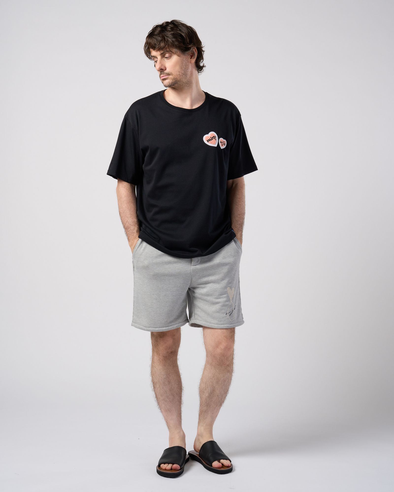 ☆先行予約☆Maison Honoré Paris× wjk  / ハートフィッシュフレンチテリーショーツ / heart fish dry french terry shorts / t.gray 【505 hw03k】