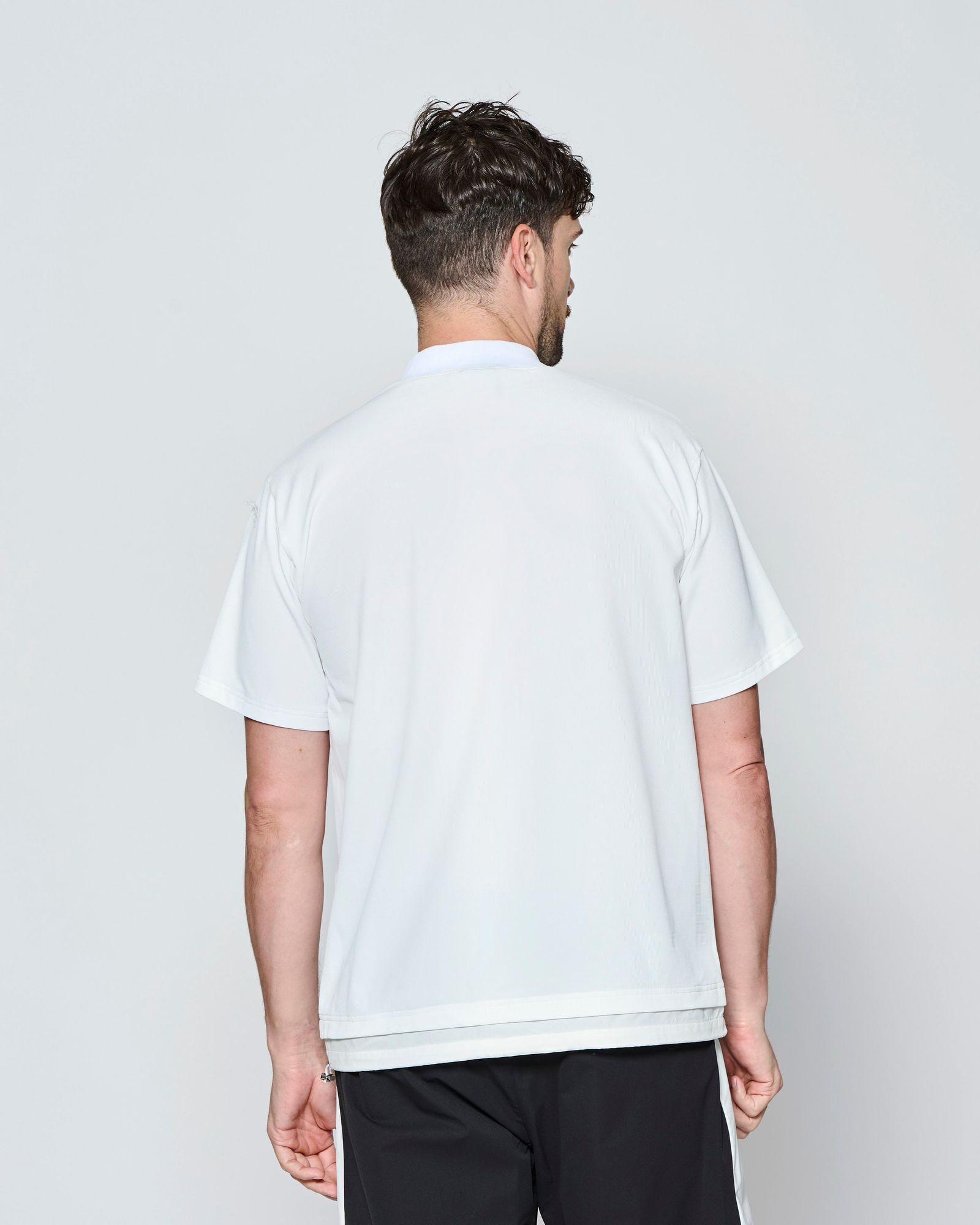 ☆先行予約☆muta MARINE × ACANTHUS  / メッシュモックネック半袖Tシャツ /  Mesh Mockneck S/S Top / WHITE【MA2714】