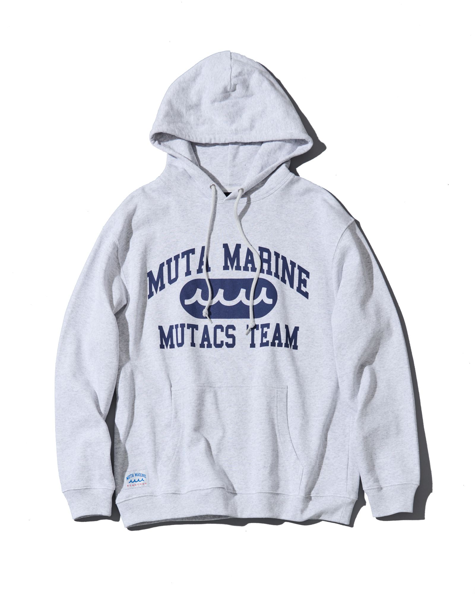 ☆先行予約☆muta MARINE × ACANTHUS  / カレッジロゴ スウェットジップフーディー / パーカー / College Logo Hooded Sweatshirt / ASH GREY【MA2609】