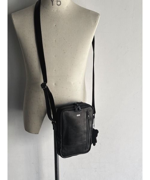 オイルレザーミニショルダーバッグ  / Oil Leather Mini Shoulder Bag / B-BK [DCD-01460]