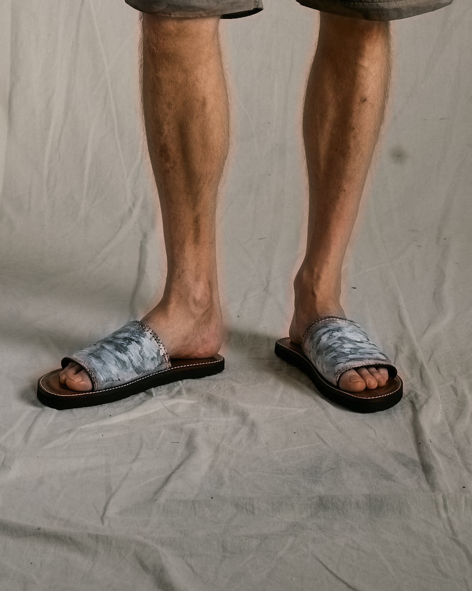☆先行予約☆ wjk  / レザーサンダル / artisan leather sandal / dust white 【8006 bt52k】