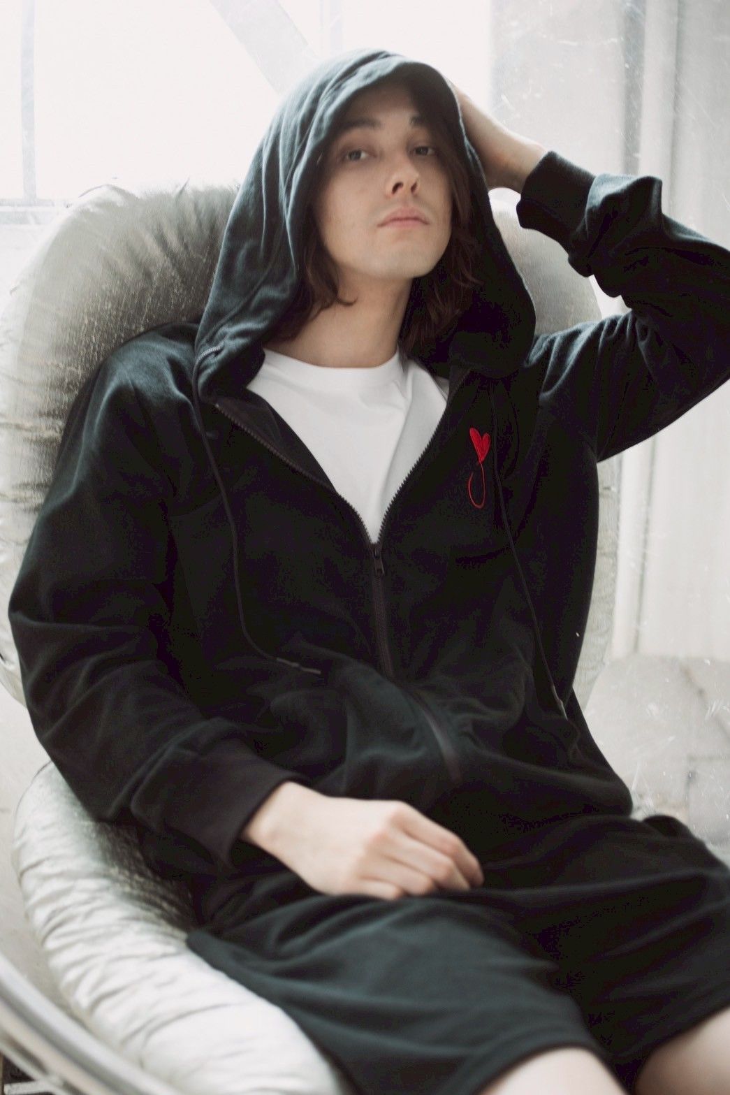 パイルジップパーカー / Pile Zip Hoodie / BLACK